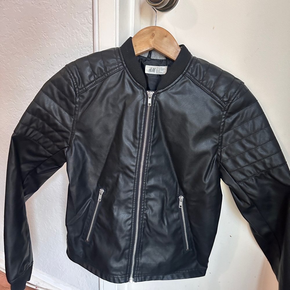H&M Black Faux Leather Jacket